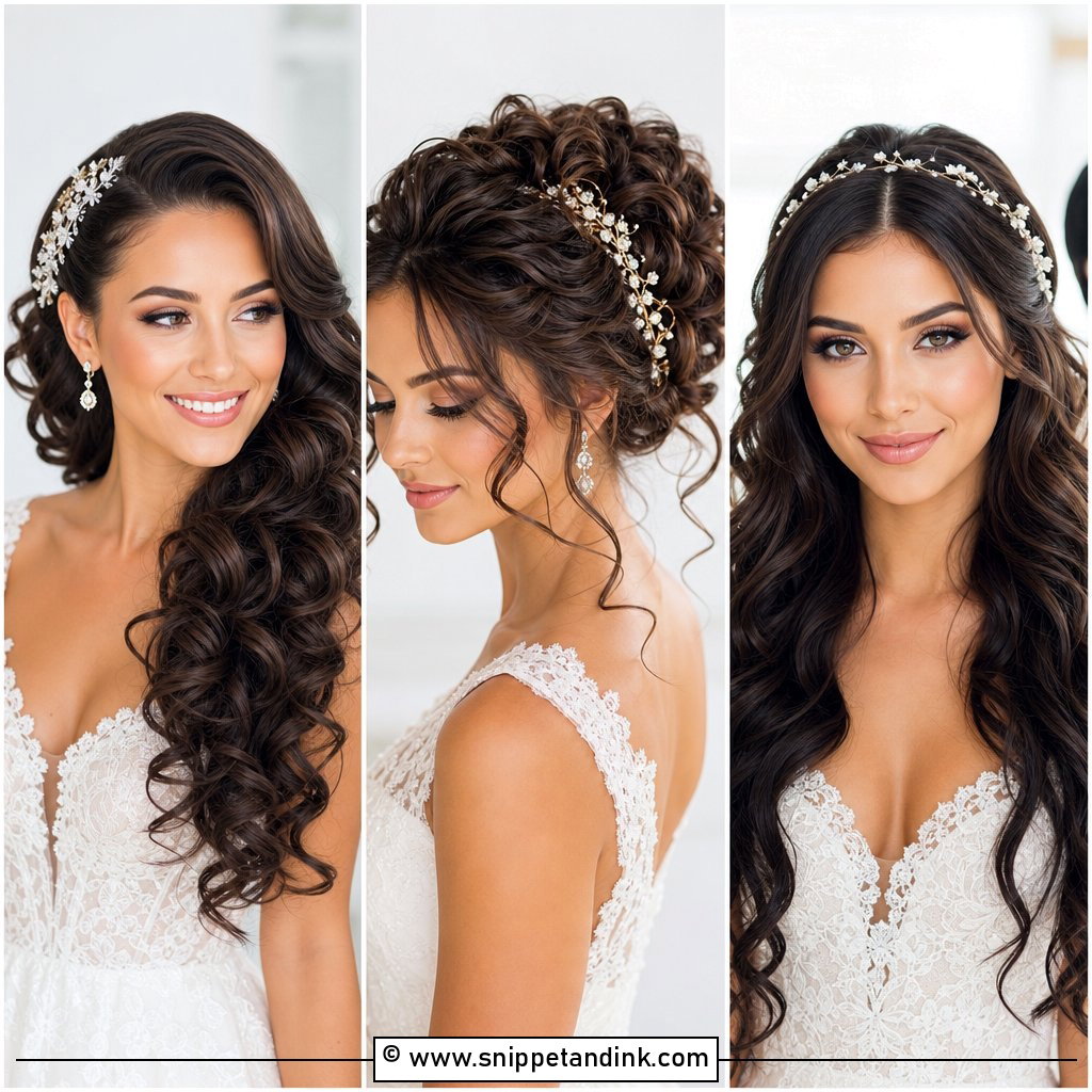20 Hairstyles for Curly Hair for Wedding Romantic Ideas