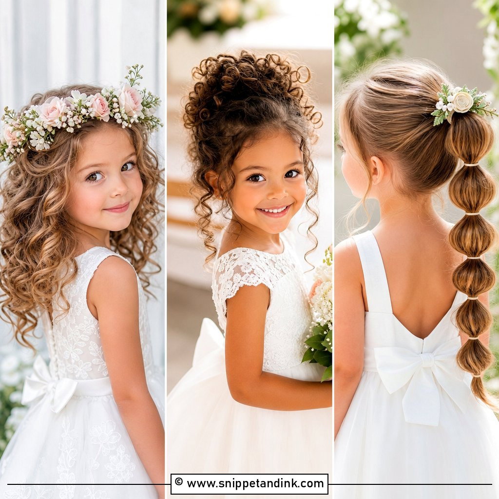 20 Hairstyles for Kids for Weddings Cute Easy Looks