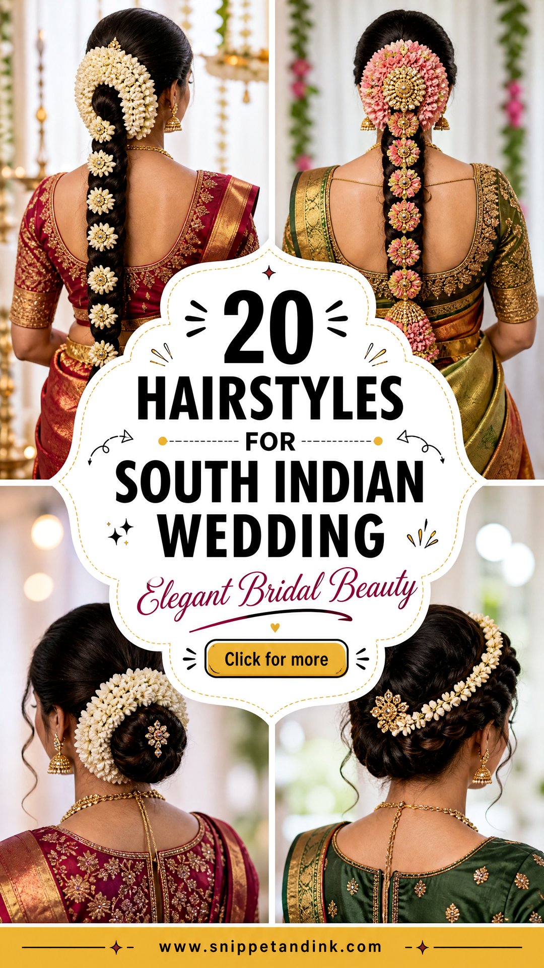 20 Hairstyles for South Indian Wedding Elegant Bridal Looks - 20 Hairstyles for South Indian Wedding: Elegant Bridal Looks