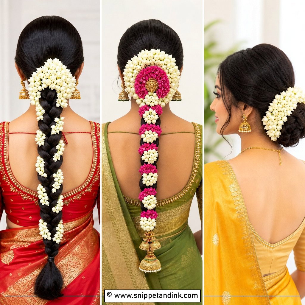 20 Hairstyles for South Indian Wedding Elegant Bridal Looks
