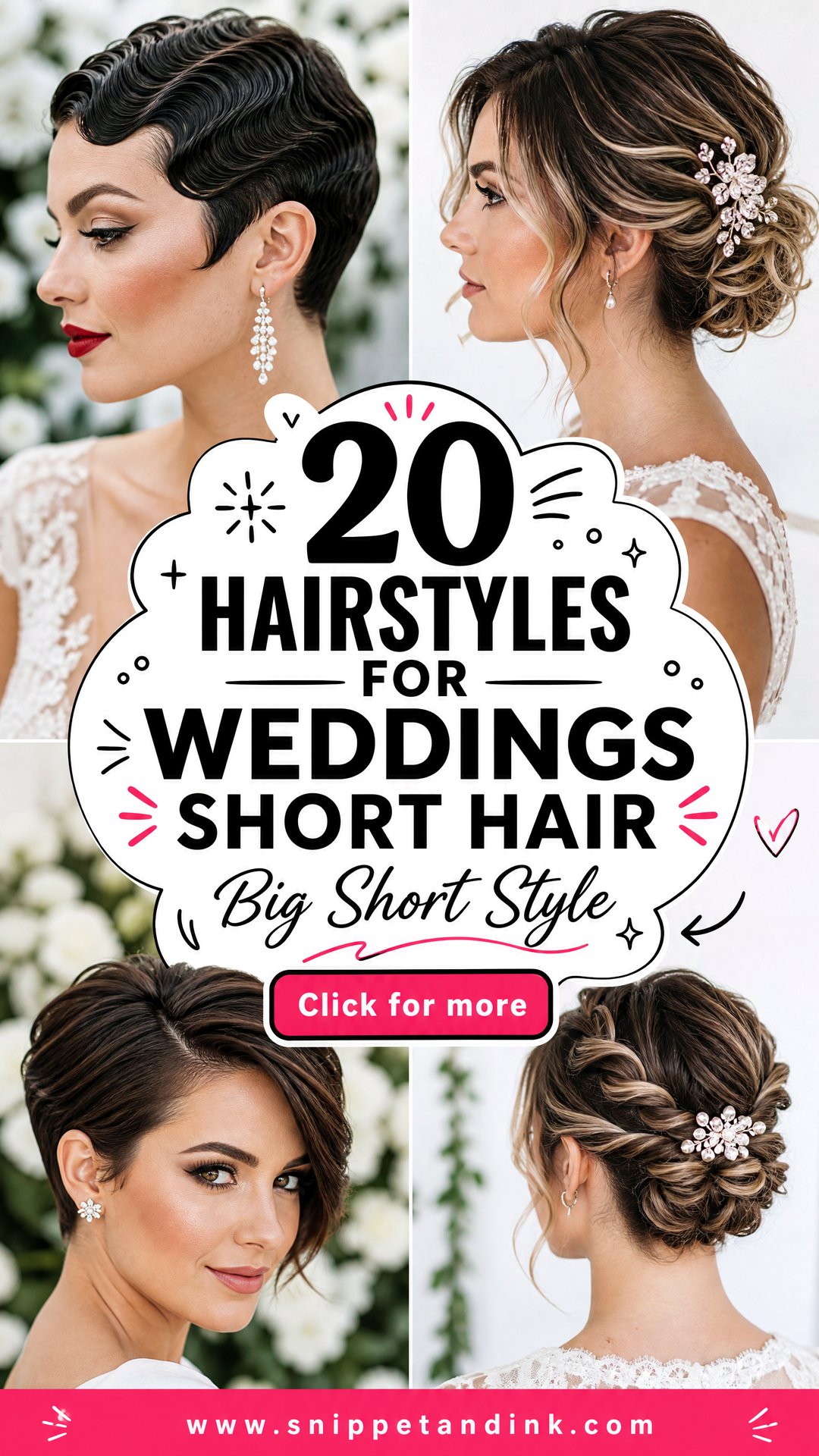 20 Hairstyles for Weddings Short Hair Looks With Big Style - 20 Hairstyles for Weddings Short Hair Looks With Big Style