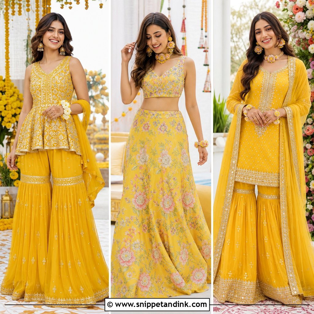 20 Haldi Inspo Outfit Ideas for a Bright, Trendy Celebration