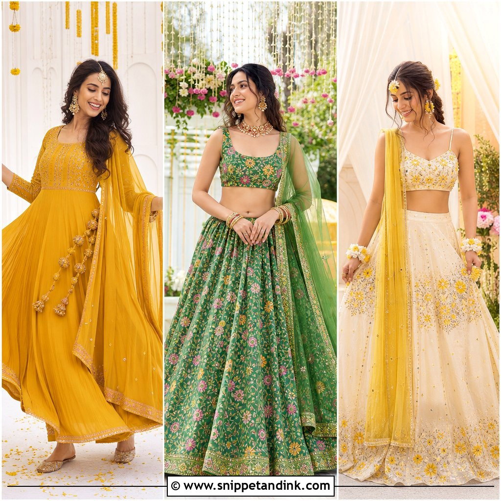 20 Haldi Mehendi Outfit for Bride Ideas for Joyful Celebrations