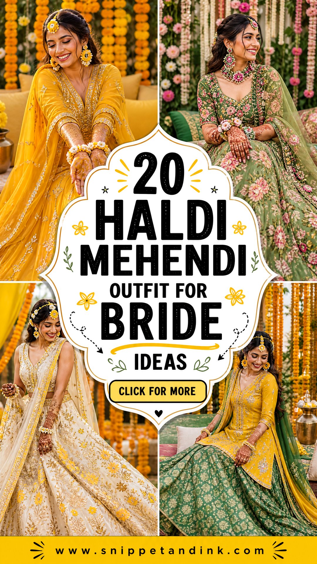 20 Haldi Mehendi Outfit for Bride Ideas for Joyful Celebrations - 20 Haldi Mehendi Outfit for Bride Ideas for Joyful Celebrations