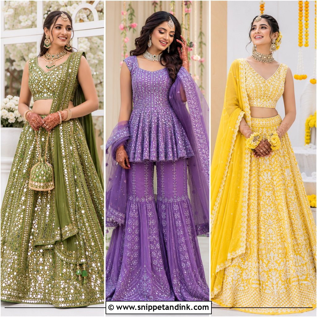 20 Haldi Mehndi Outfit for Bride Ideas for a Radiant Look