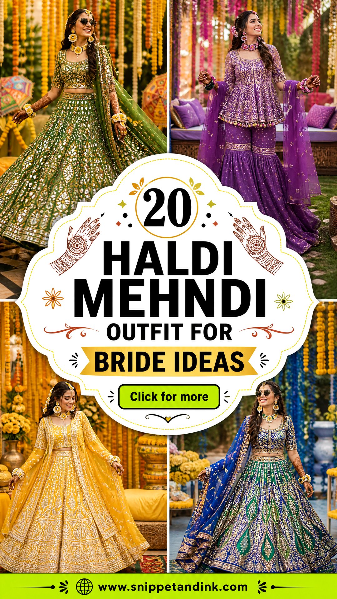 20 Haldi Mehndi Outfit for Bride Ideas for a Radiant Look - 20 Haldi Mehndi Outfit for Bride Ideas for a Radiant Look