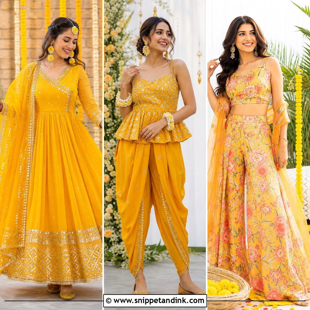20 Haldi Night Outfit Ideas for a Bright, Festive Celebration