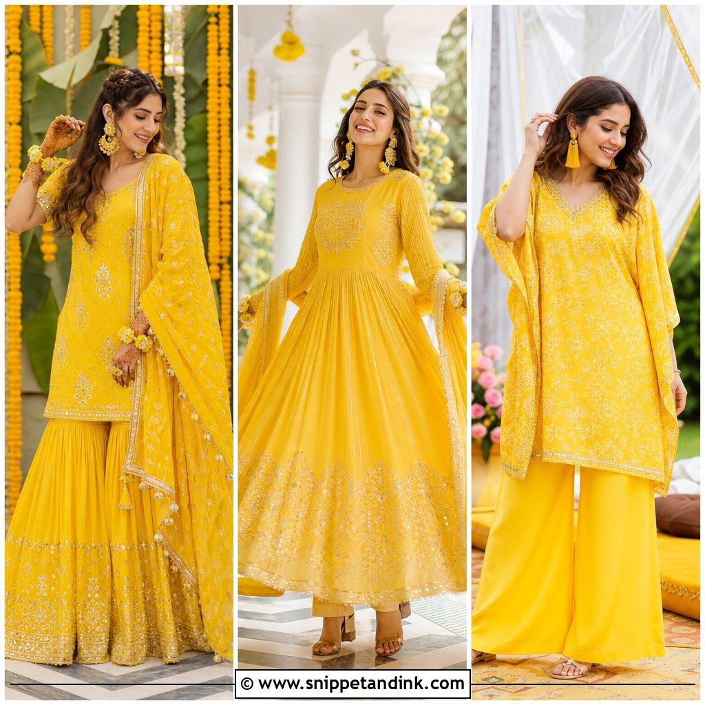 20 Haldi Outfit From Scratch Ideas for Creative DIY Brides