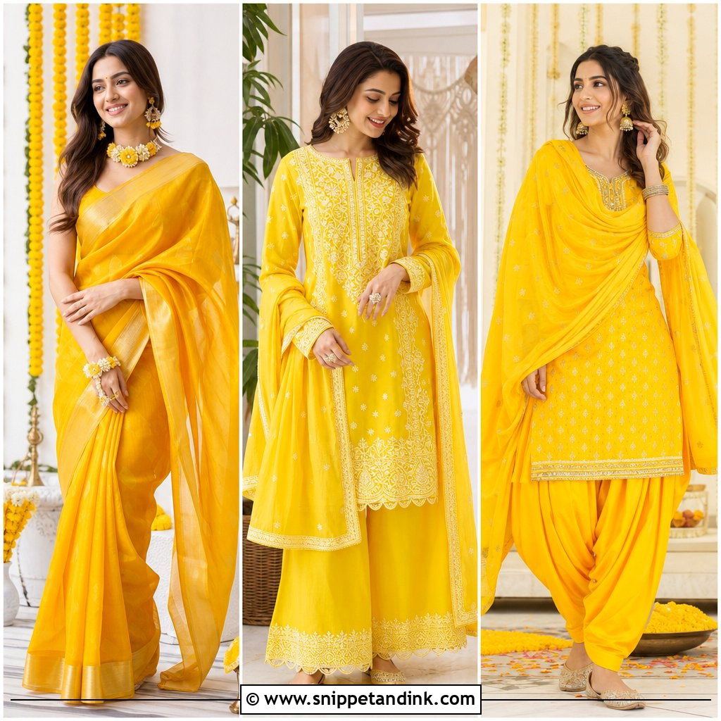 20 Haldi Traditional Outfit Ideas Timeless Picks for Brides