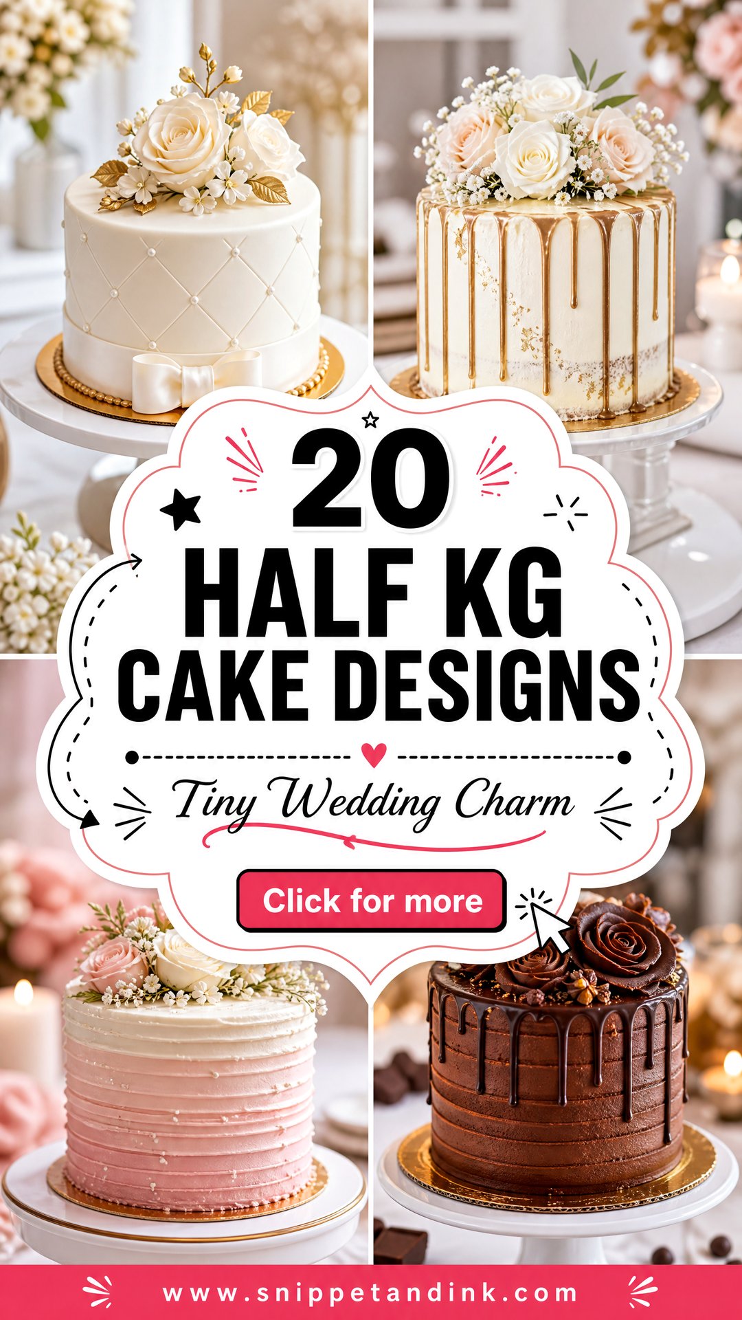 20 Half Kg Cake Designs for Wedding Tables That Charm - 20 Half Kg Cake Designs for Wedding Tables That Charm