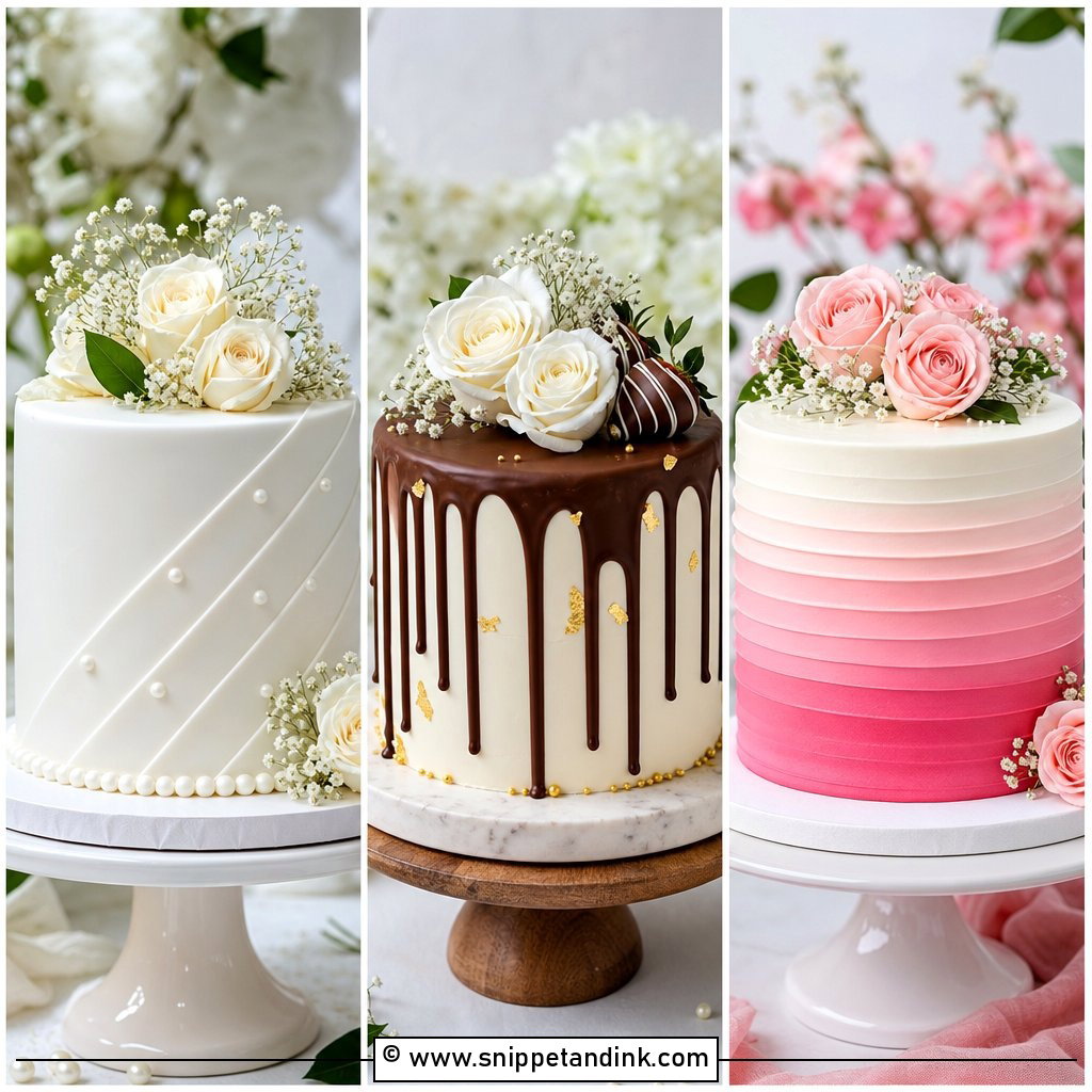 20 Half Kg Cake Designs for Wedding Tables That Charm