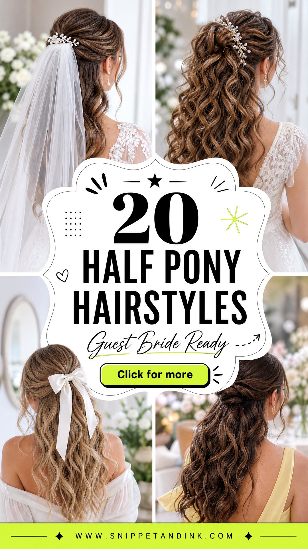 20 Half Pony Hairstyles for Wedding Guests and Brides - 20 Half Pony Hairstyles for Wedding Guests and Brides