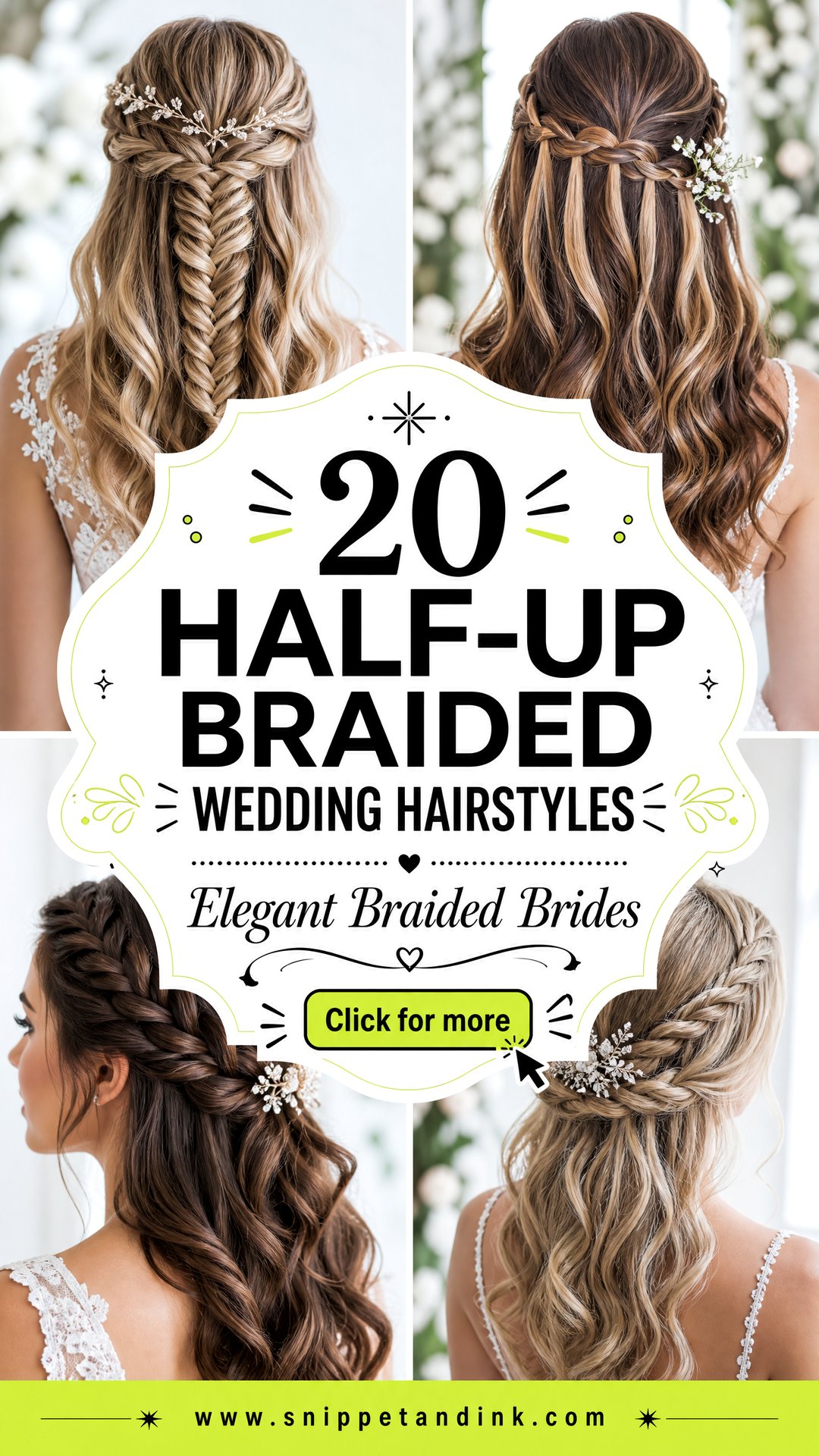 20 Half-Up Braided Wedding Hairstyles for Elegant Brides - 20 Half-Up Braided Wedding Hairstyles for Elegant Brides