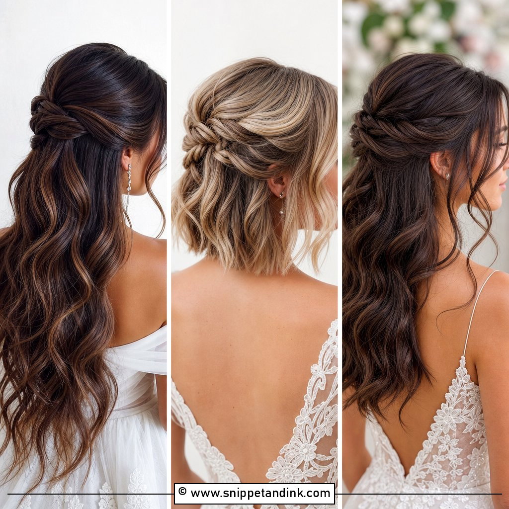 20 Half-Up Do Wedding Hair Ideas for Effortless Beauty