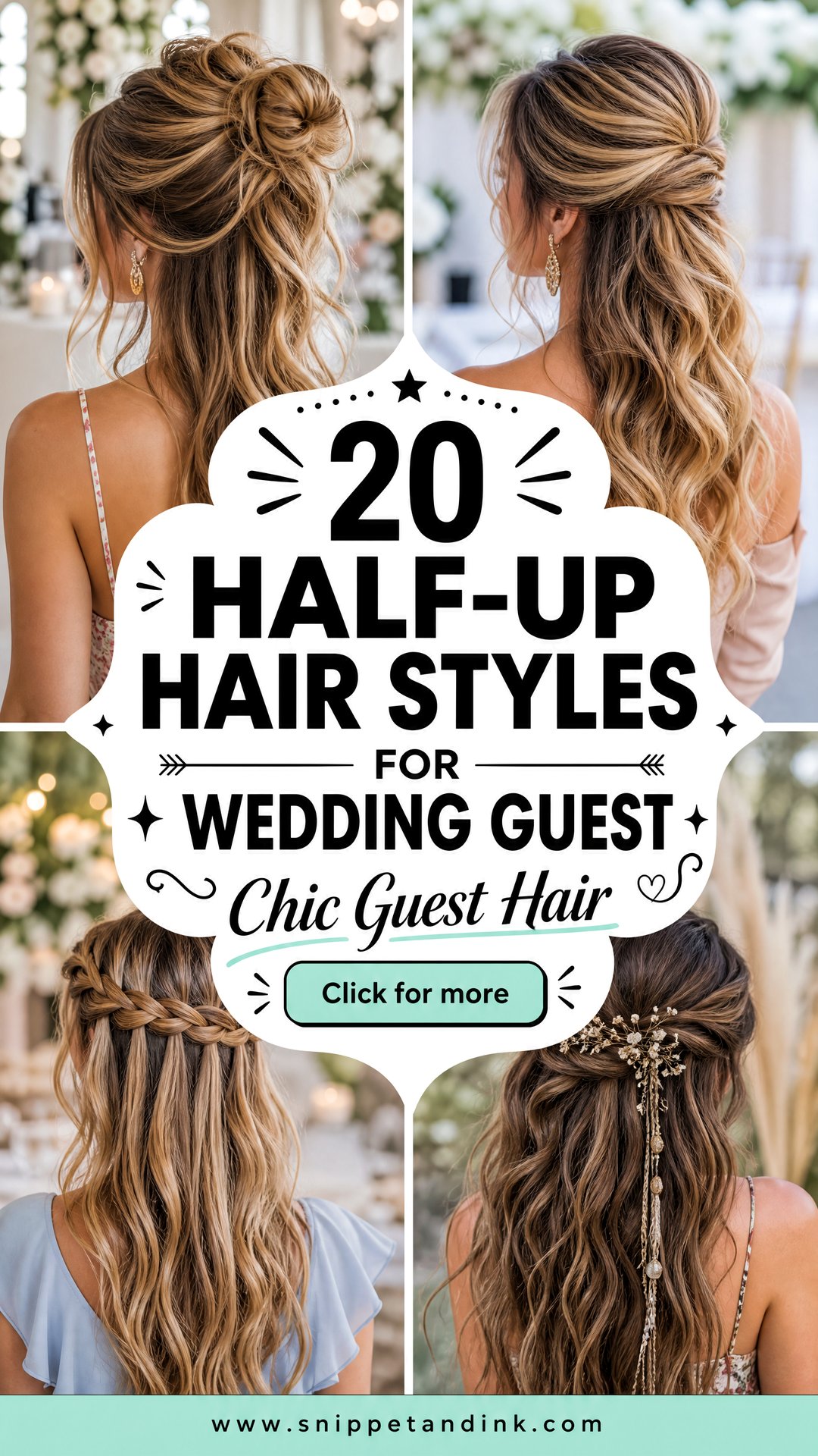 20 Half-Up Hair Styles for Wedding Guest Chic Looks - 20 Half-Up Hair Styles for Wedding Guest Chic Looks