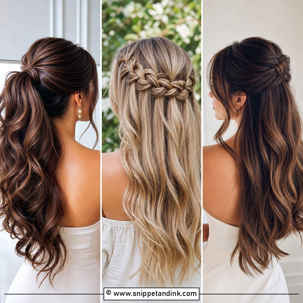 20 Half-Up Half-Down Brides Hairstyles for Dreamy Looks
