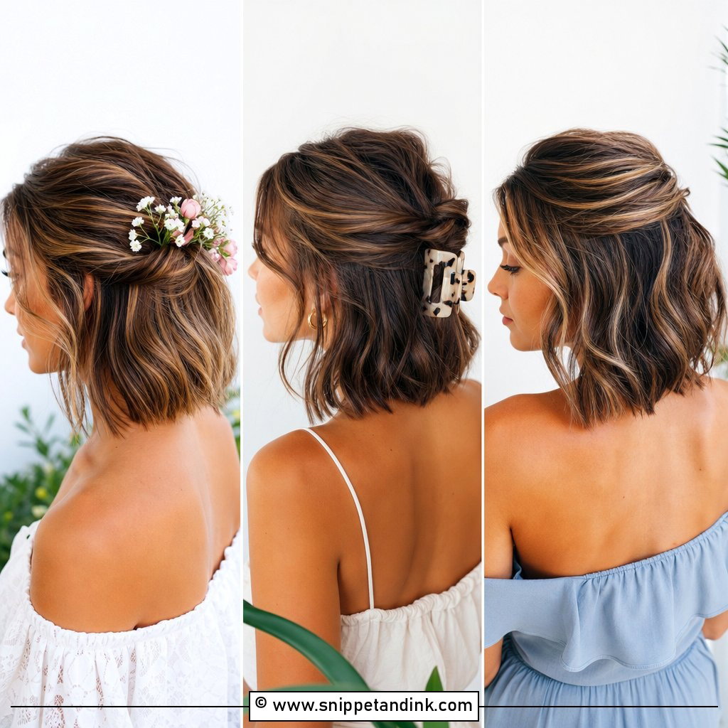 20 Half Up Half Down Bridesmaid Hair Short Ideas That Wow