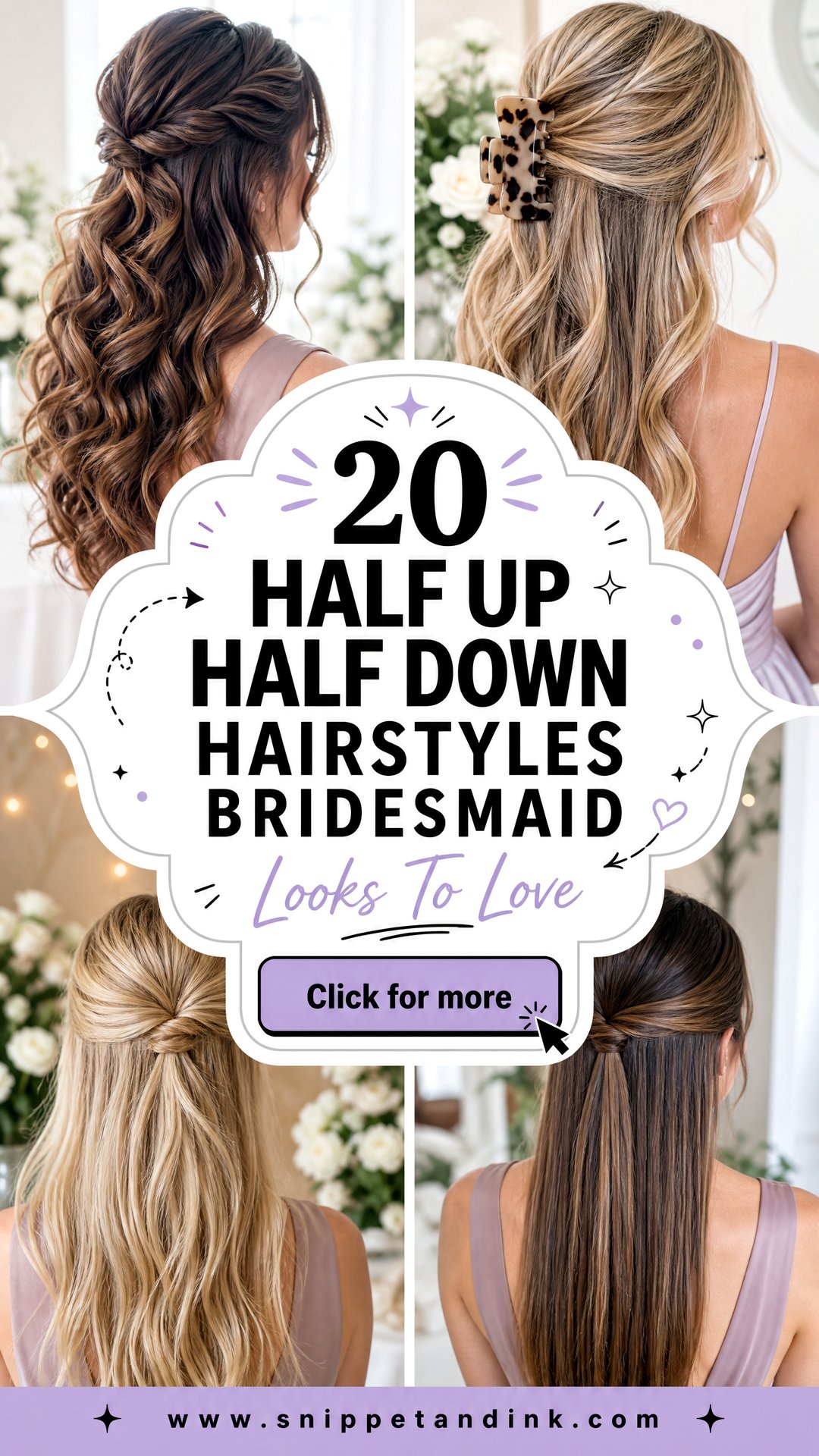 20 Half Up Half Down Hairstyles Bridesmaid Looks to Love - 20 Half Up Half Down Hairstyles Bridesmaid Looks to Love