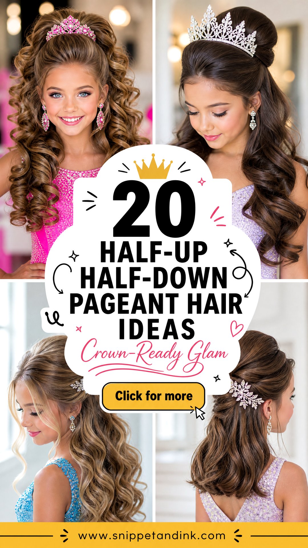 20 Half-Up Half-Down Pageant Hair Ideas for Glam Looks - 20 Half-Up Half-Down Pageant Hair Ideas for Glam Looks