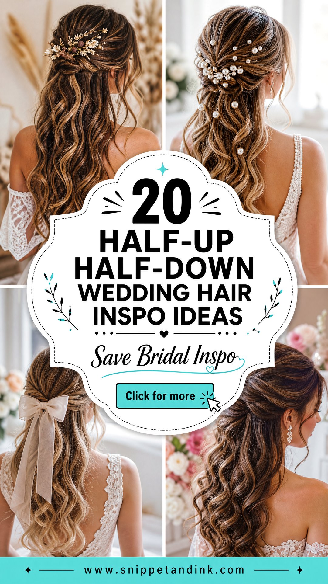20 Half-Up Half-Down Wedding Hair Inspo Ideas for Brides - 20 Half-Up Half-Down Wedding Hair Inspo Ideas for Brides