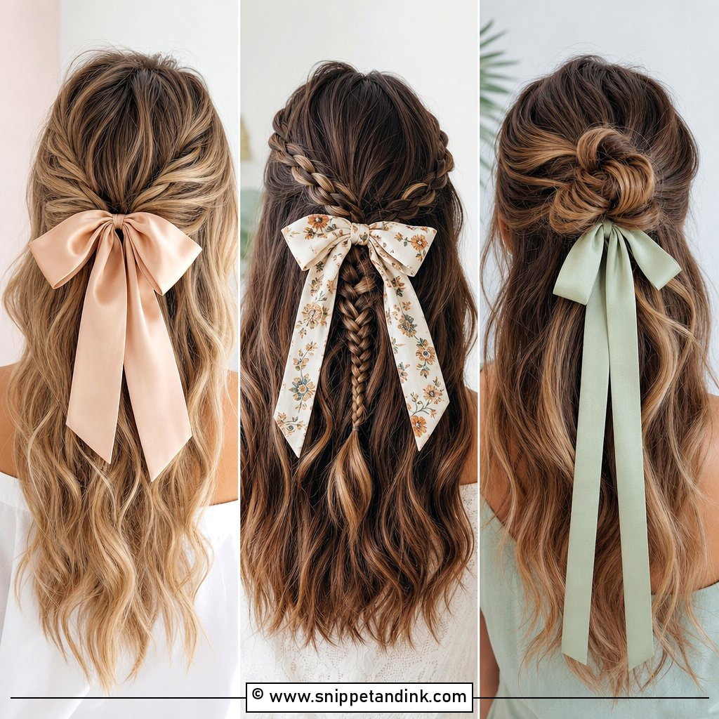 20 Half-Up Half-Down Wedding Hair with Bow Ideas to Love