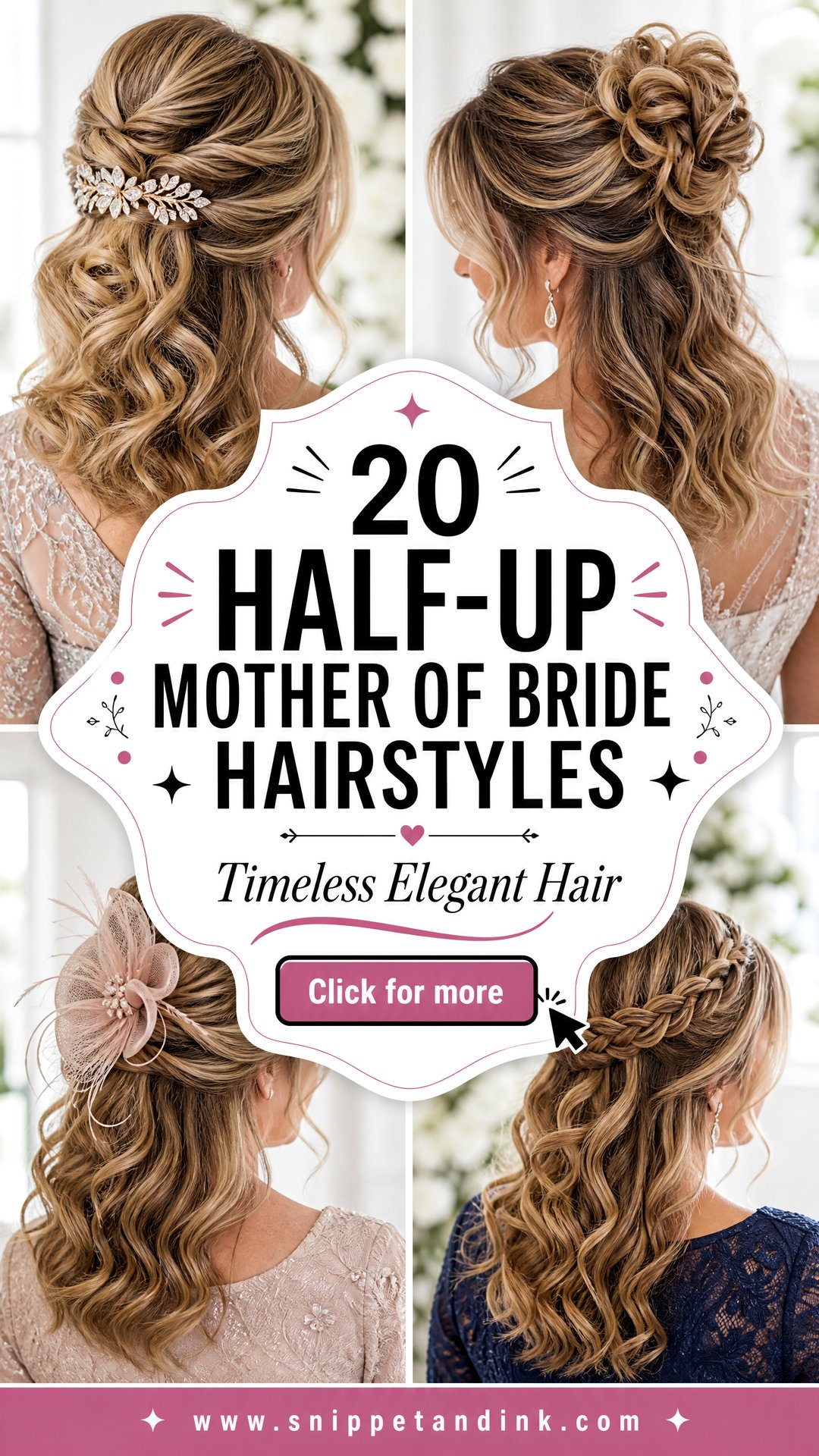 20 Half-Up Mother of Bride Hairstyles for Timeless Elegance - 20 Half-Up Mother of Bride Hairstyles for Timeless Elegance