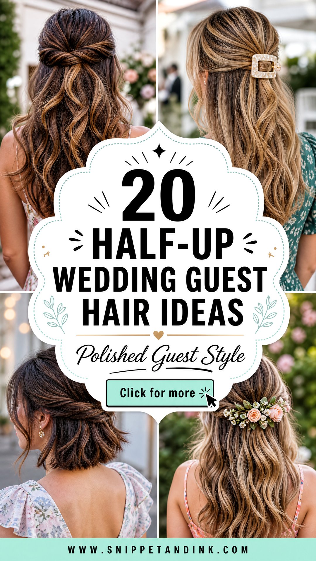 20 Half-Up Wedding Guest Hair Ideas for Polished Style - 20 Half-Up Wedding Guest Hair Ideas for Polished Style