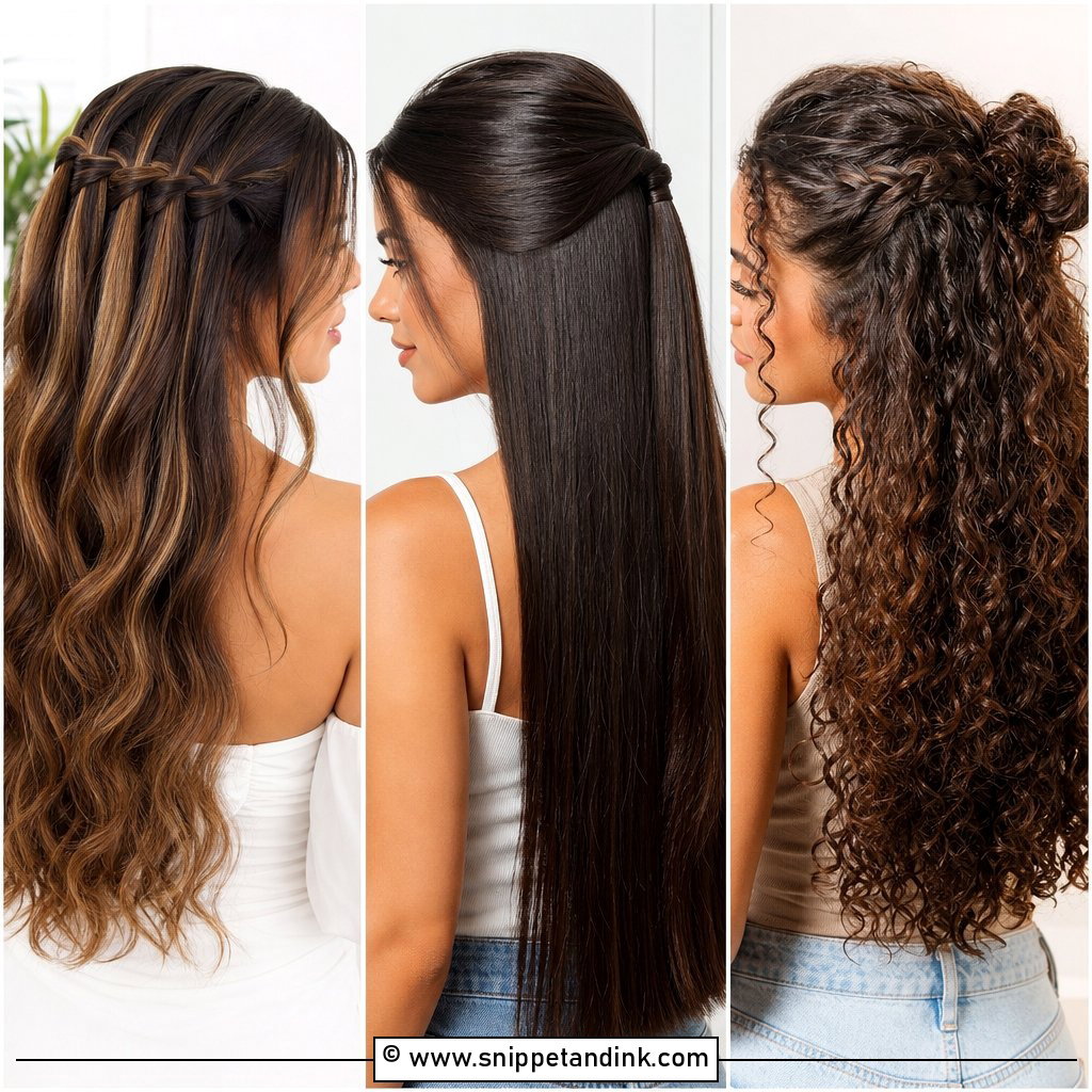 20 Half-Up Wedding Guest Hairstyles for Long Hair to Try