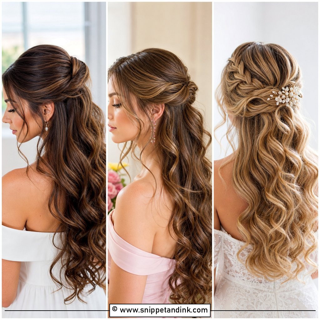 20 Half-Up Wedding Hair for Bride Ideas That Feel Elegant