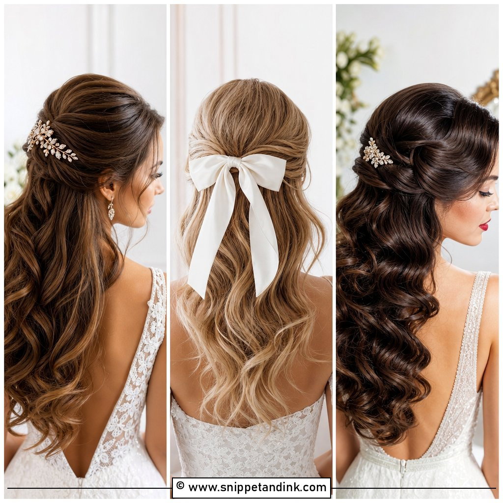 20 Half-Up Wedding Hairstyles for Long Hair the Bride Loves