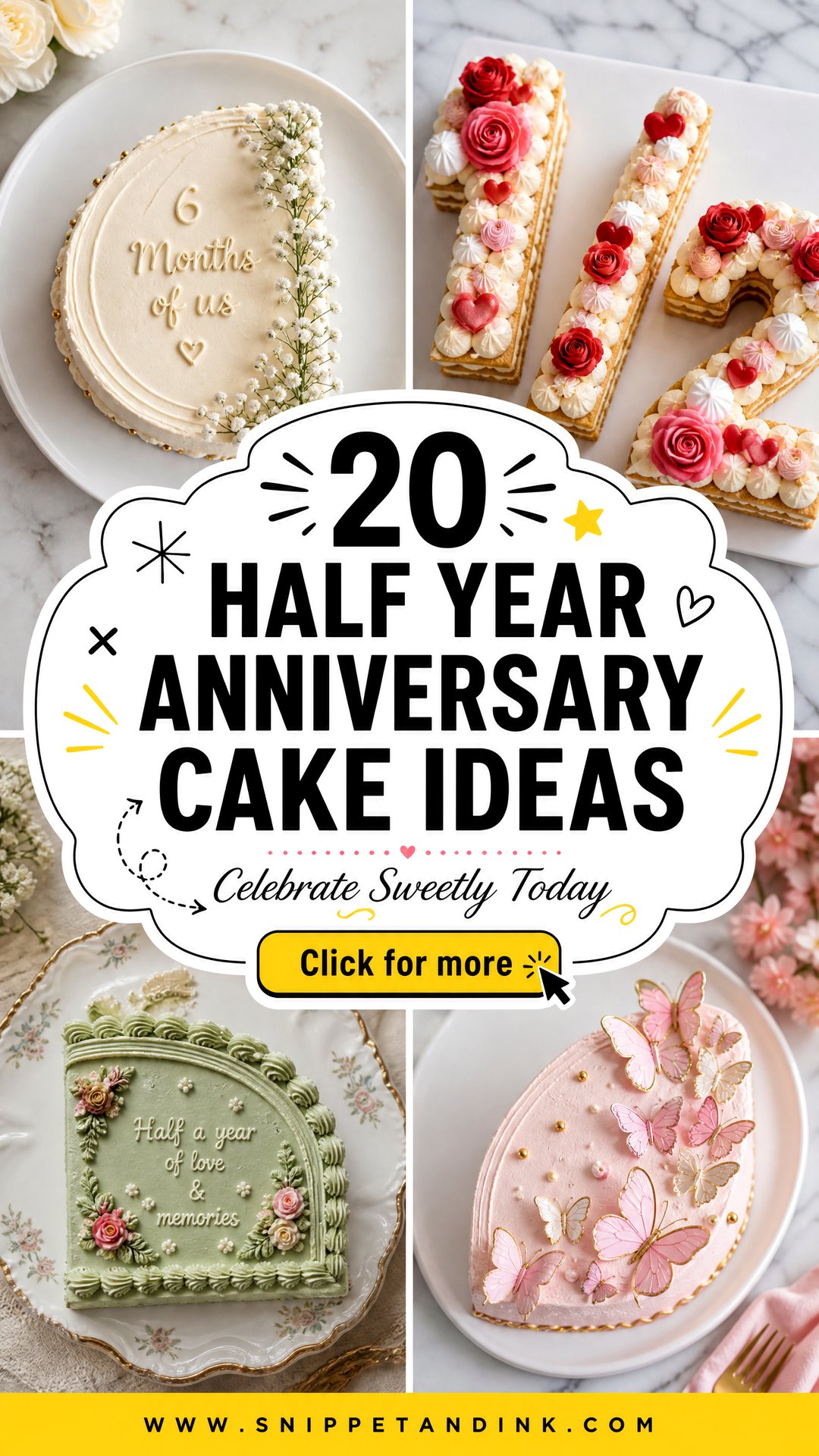 20 Half Year Anniversary Cake Ideas to Celebrate Sweetly - 20 Half Year Anniversary Cake Ideas to Celebrate Sweetly