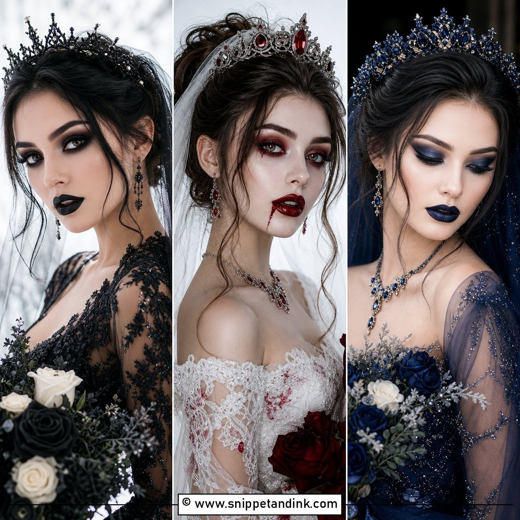 20 Halloween Wedding Makeup Ideas for a Darkly Romantic Look