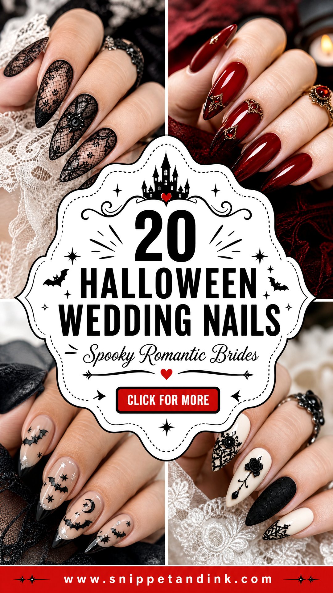 20 Halloween Wedding Nails for Spooky Romantic Brides - 20 Halloween Wedding Nails for Spooky Romantic Brides