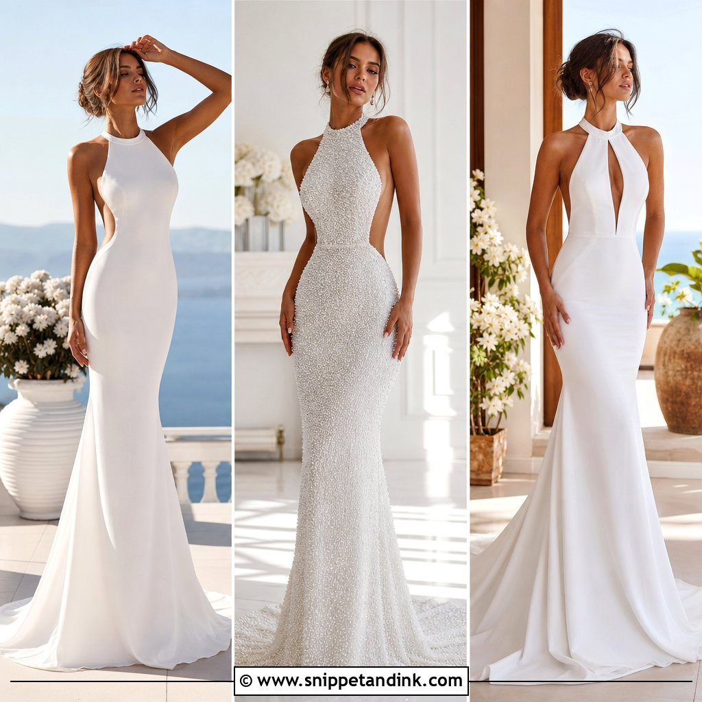 20 Halter Backless Wedding Dress Ideas: Daring Looks for Brides