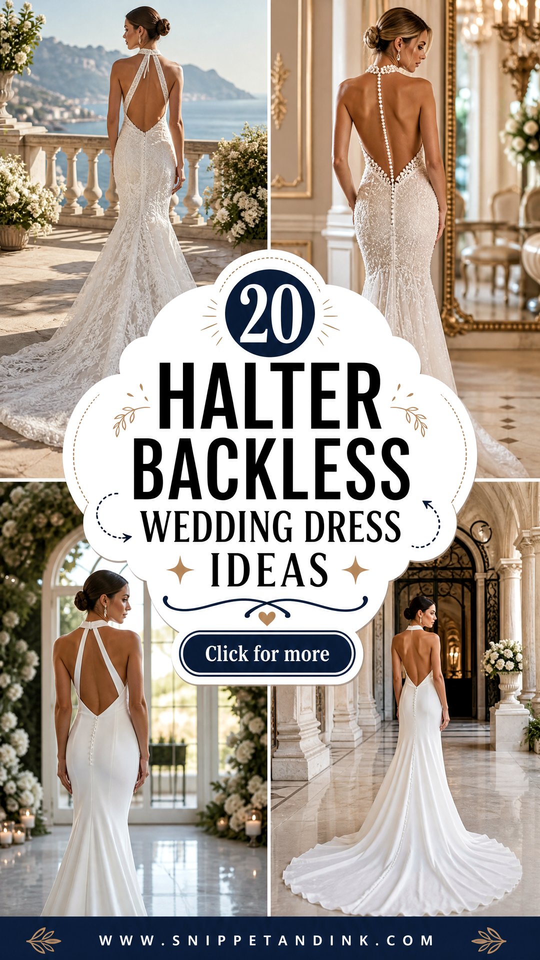 20 Halter Backless Wedding Dress Ideas Daring Looks for Brides - 20 Halter Backless Wedding Dress Ideas: Daring Looks for Brides