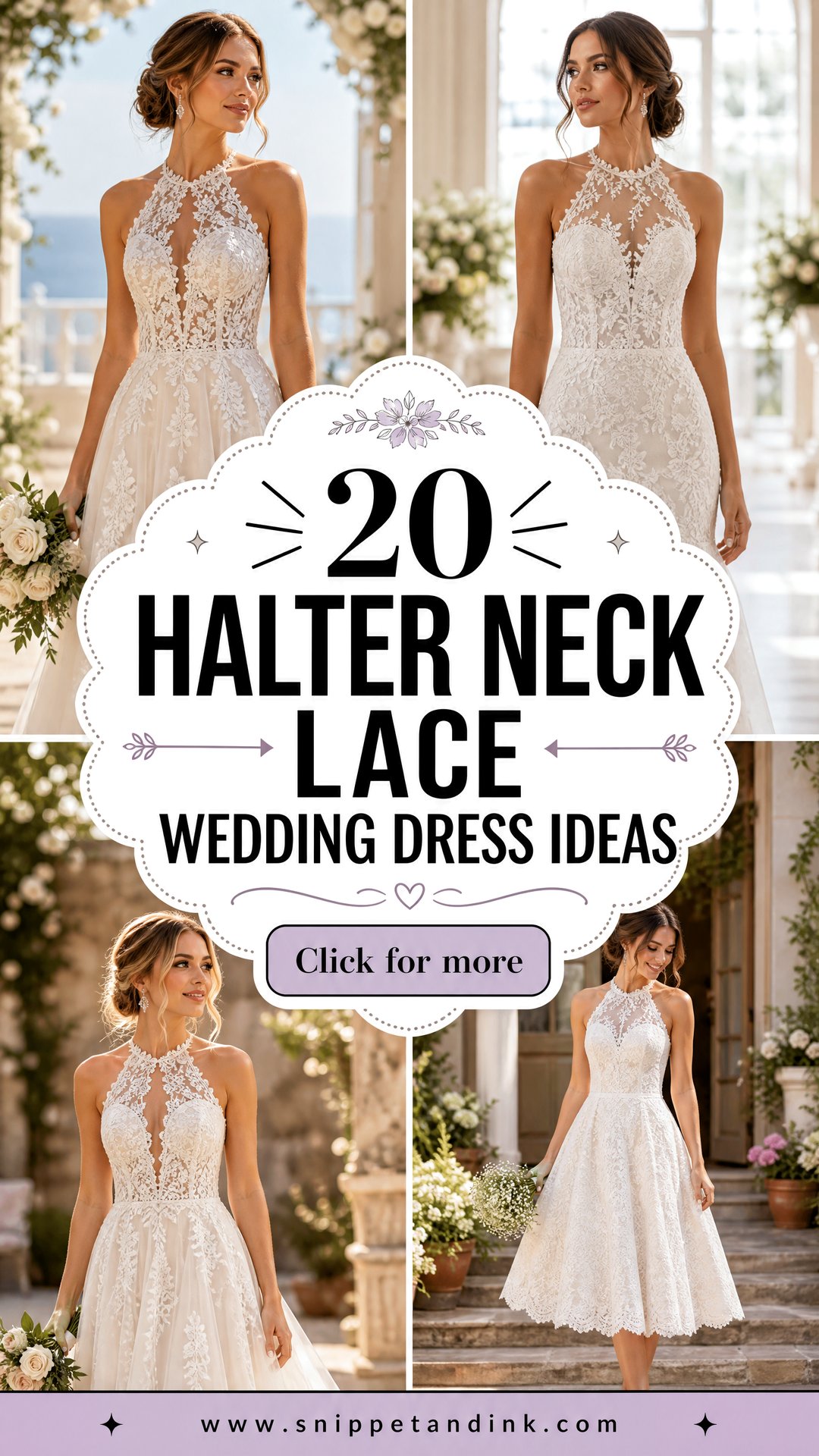20 Halter Neck Lace Wedding Dress Ideas Romantic Bridal Picks - 20 Halter Neck Lace Wedding Dress Ideas: Romantic Bridal Picks