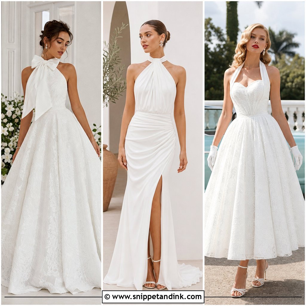 20 Halter Neck Wedding Gown Ideas: Elegant Picks for Brides