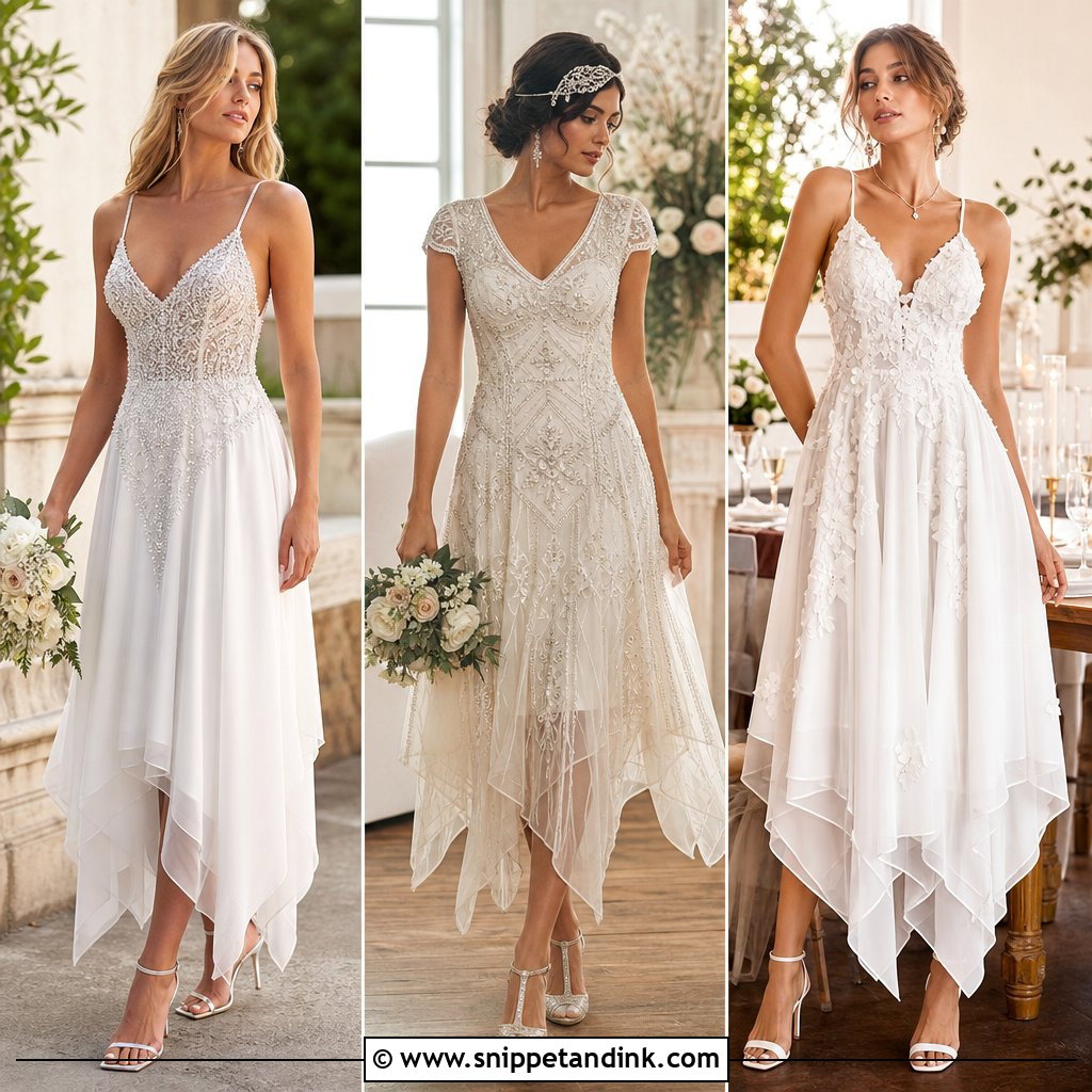 20 Handkerchief Wedding Dress Ideas: Whimsical Picks for Brides
