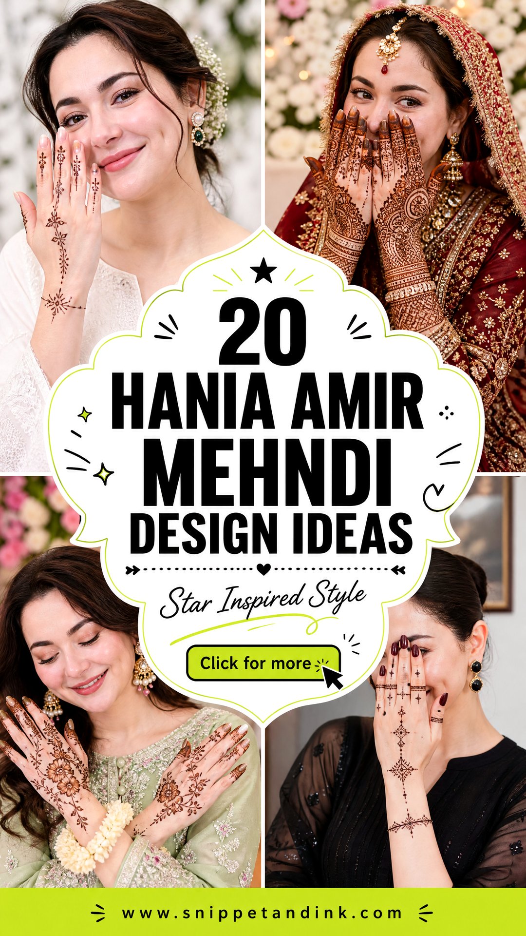 20 Hania Amir Mehndi Design Ideas for Star-Inspired Style - 20 Hania Amir Mehndi Design Ideas for Star-Inspired Style