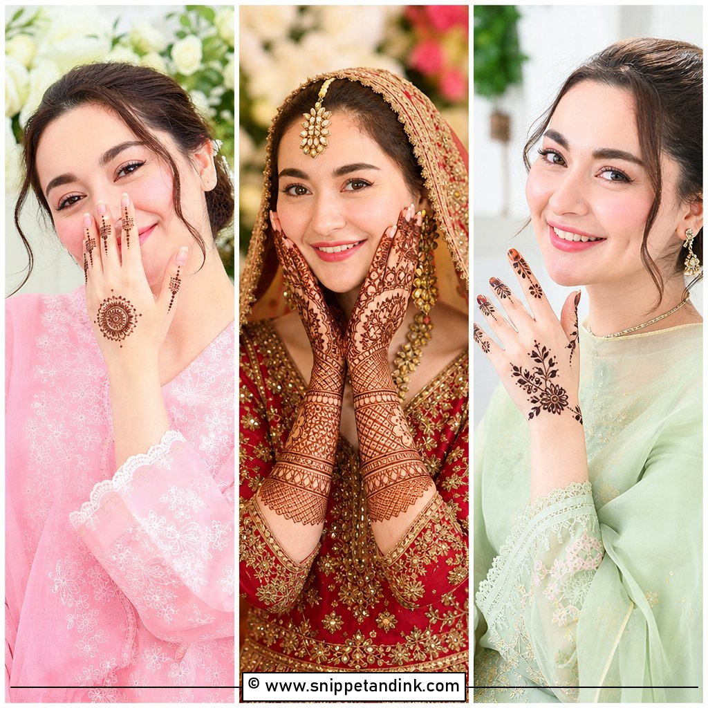 20 Hania Amir Mehndi Design Ideas for Star-Inspired Style