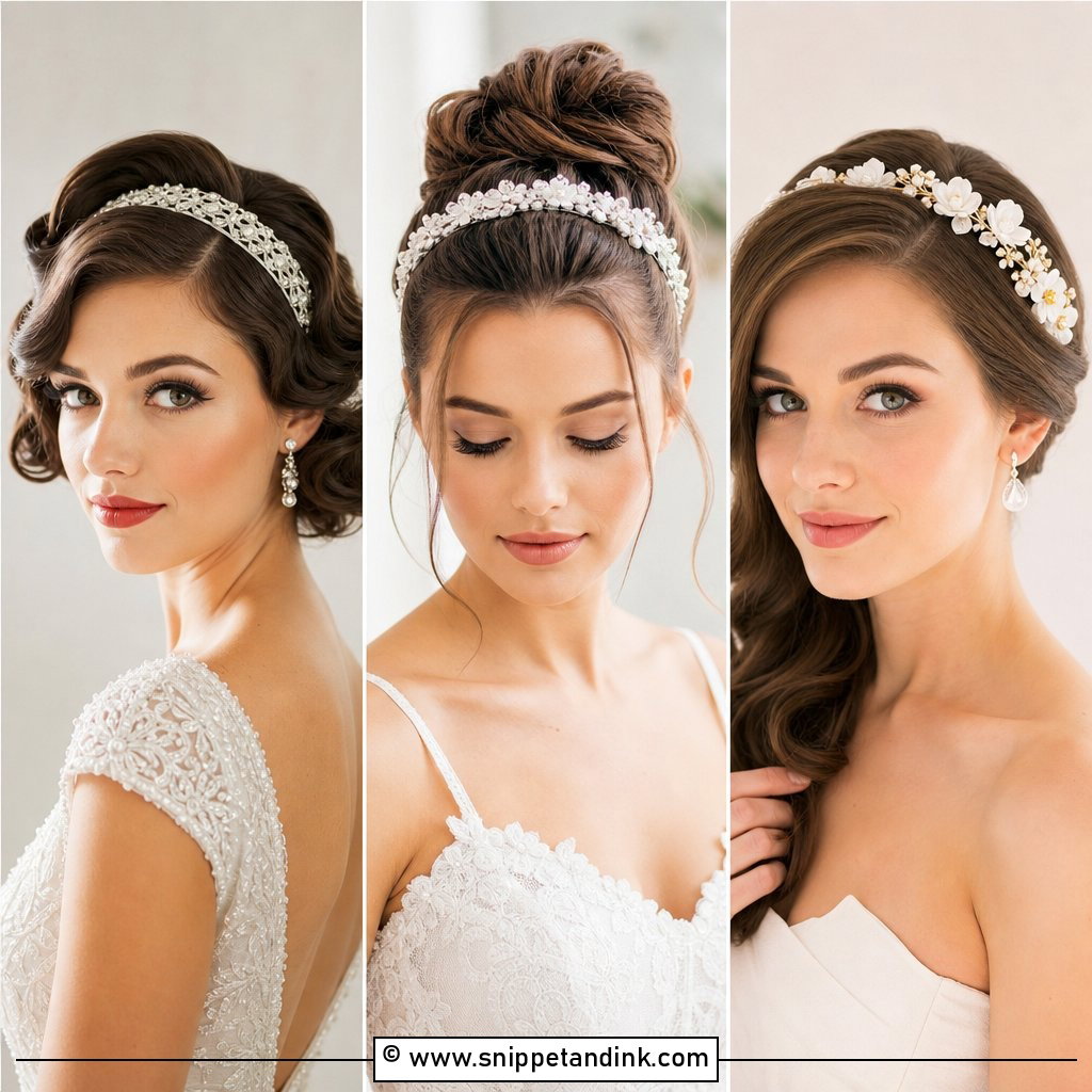 20 Headband Wedding Hairstyles for Effortless Bridal Chic