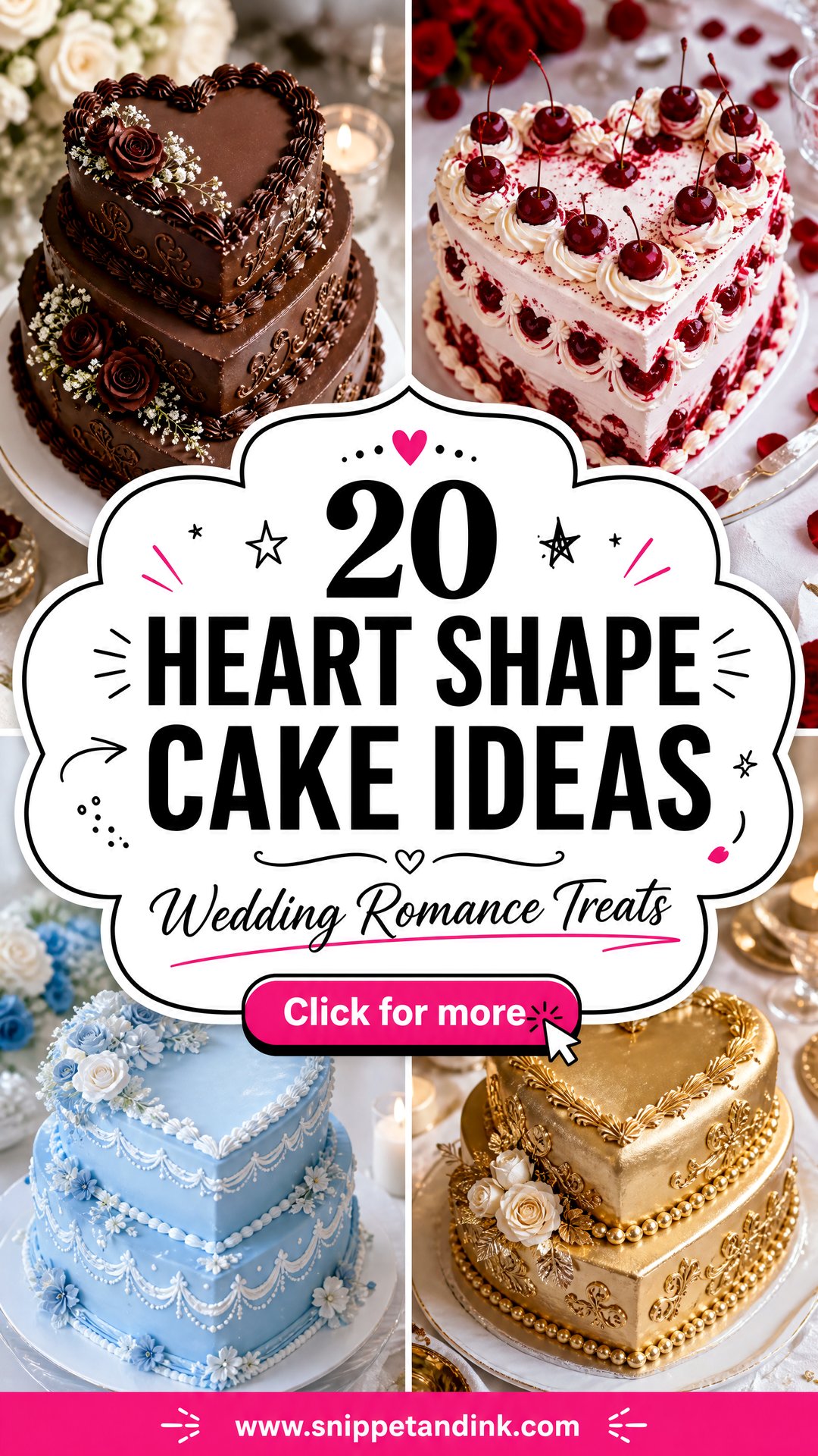 20 Heart Shape Cake Ideas for Wedding Romance - 20 Heart Shape Cake Ideas for Wedding Romance