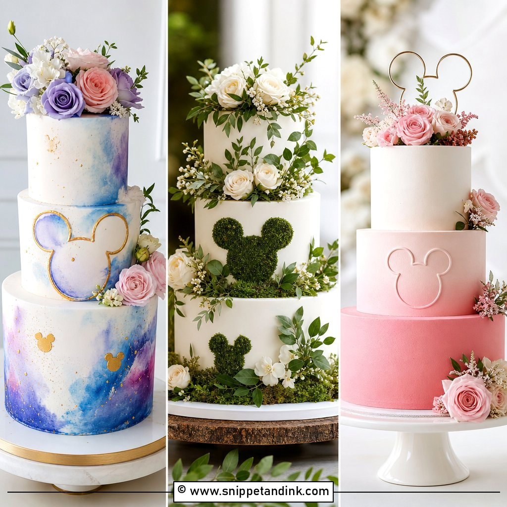 20 Hidden Mickey Wedding Cake Ideas Disney Fans Love