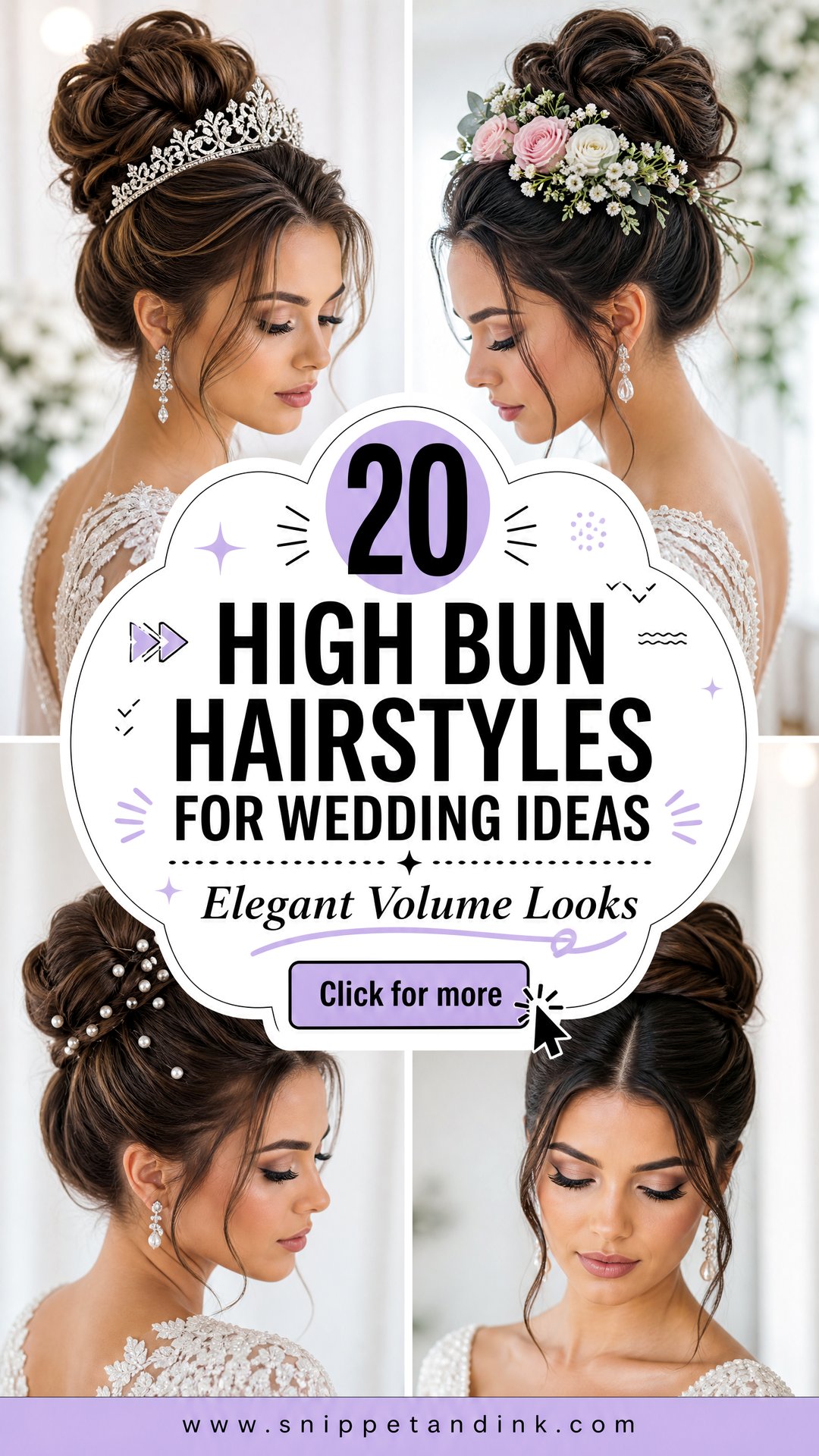 20 High Bun Hairstyles for Wedding Elegance and Volume - 20 High Bun Hairstyles for Wedding Elegance and Volume