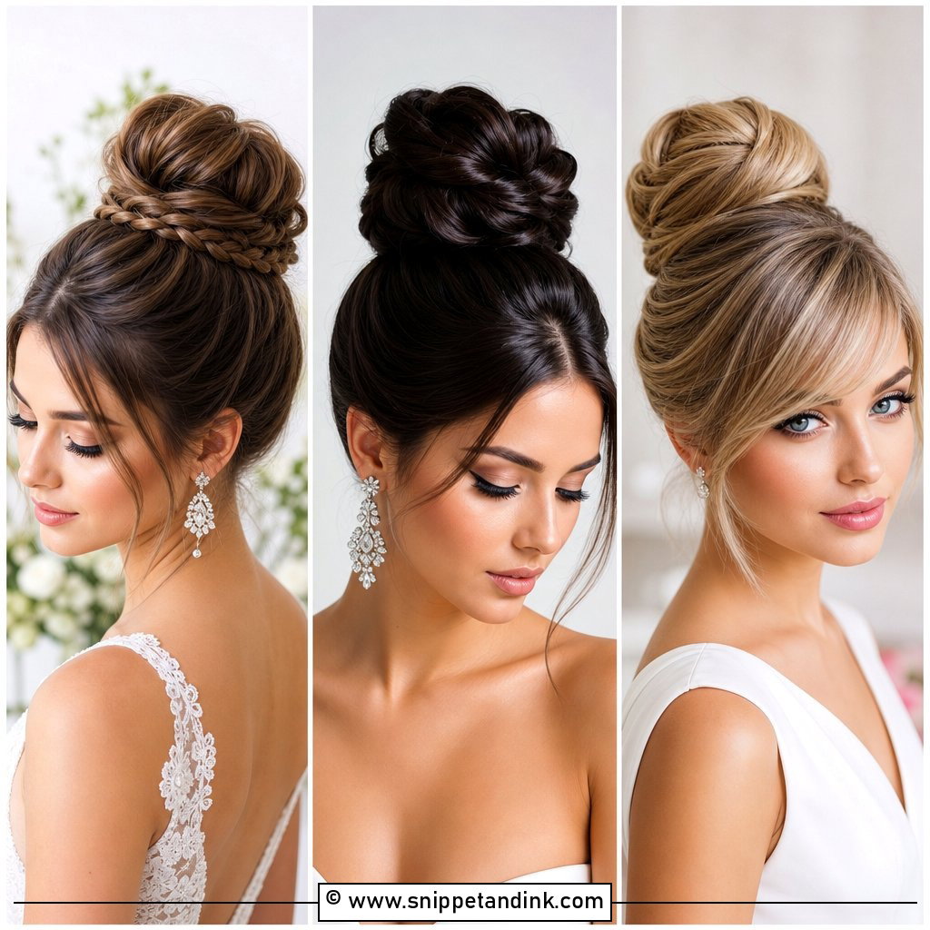 20 High Bun for Wedding Ideas for Polished Bridal Style