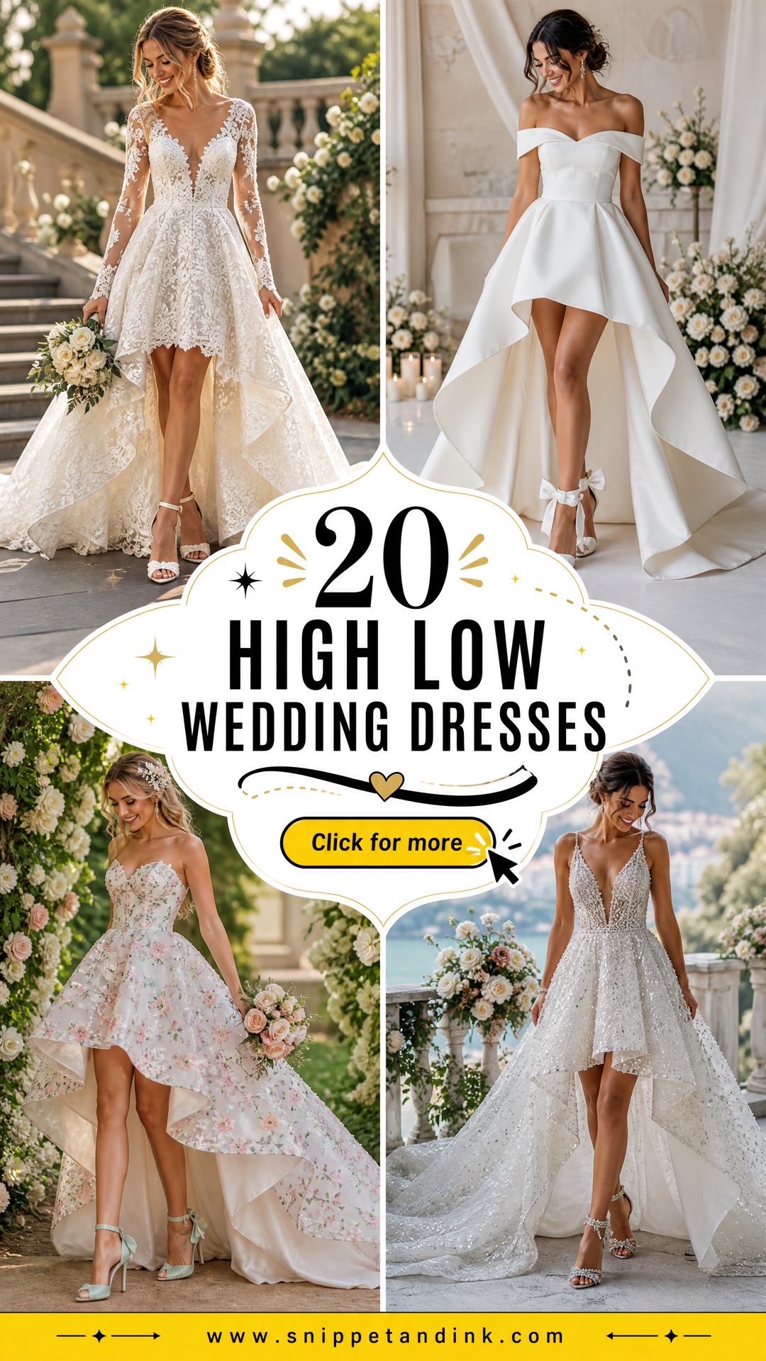 20 High Low Wedding Dresses Dramatic Bridal Styles to Love - 20 High Low Wedding Dresses: Dramatic Bridal Styles to Love