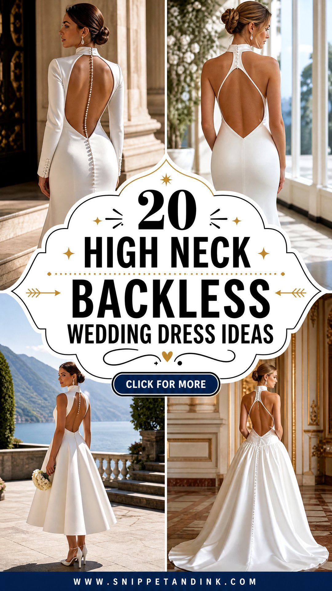 20 High Neck Backless Wedding Dress Ideas Bold Bridal Elegance - 20 High Neck Backless Wedding Dress Ideas: Bold Bridal Elegance