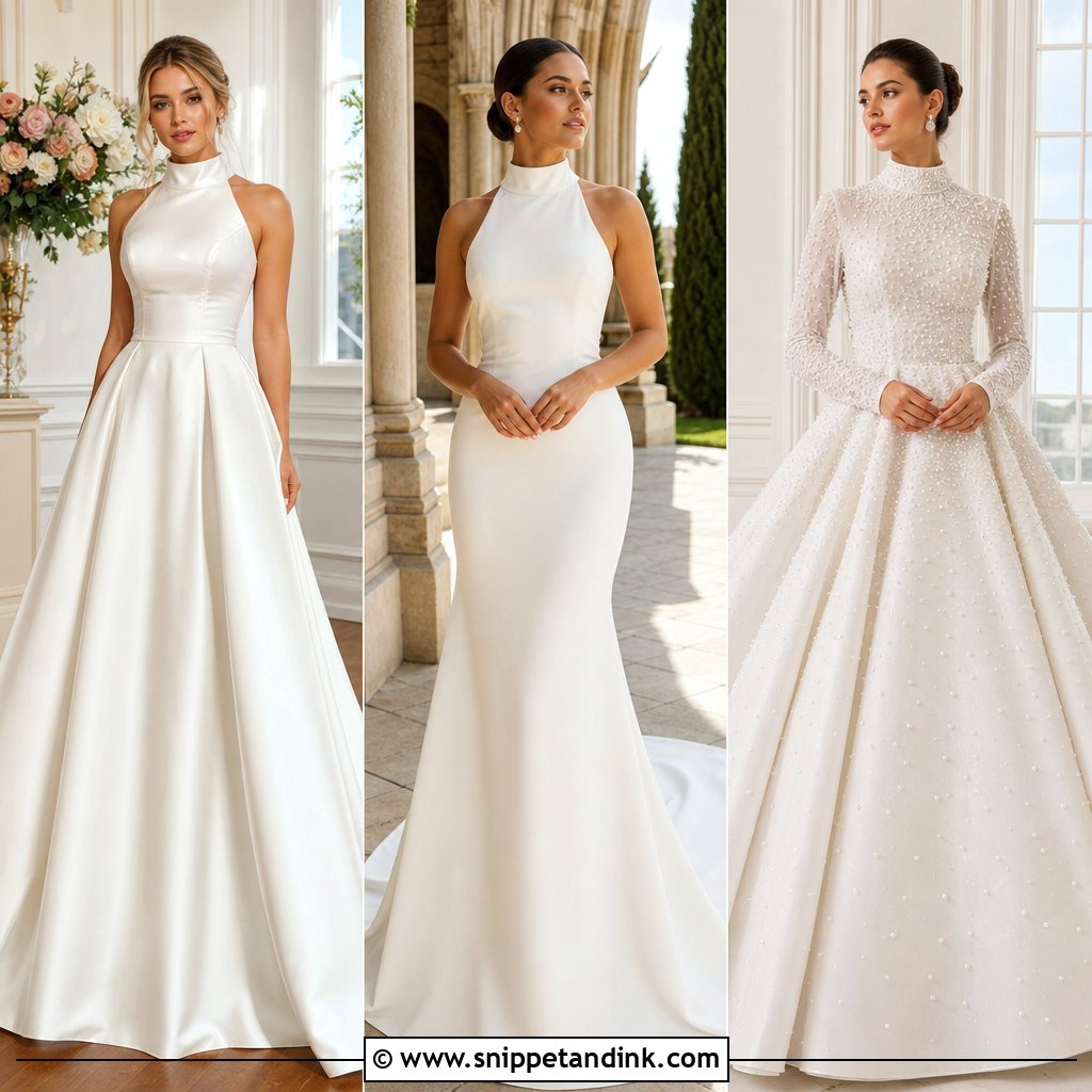 20 High Neck Bridal Dress Ideas: Elegant Looks for Modern Brides