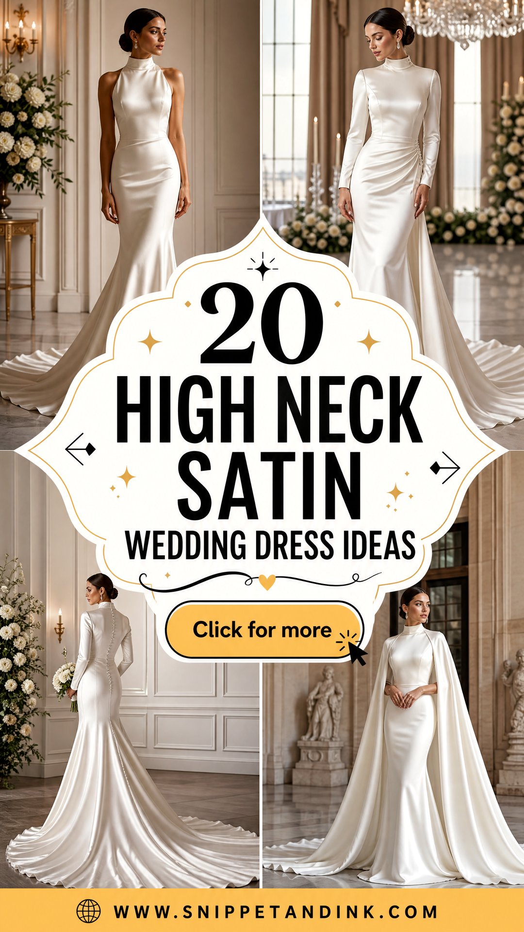 20 High Neck Satin Wedding Dress Ideas Luxe Looks for Brides - 20 High Neck Satin Wedding Dress Ideas: Luxe Looks for Brides