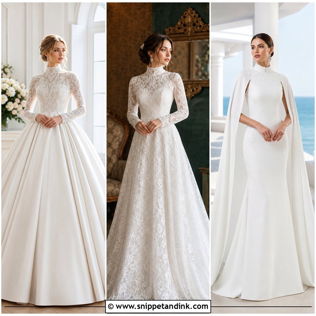20 High Neck Wedding Gown Ideas for a Timeless Bridal Look
